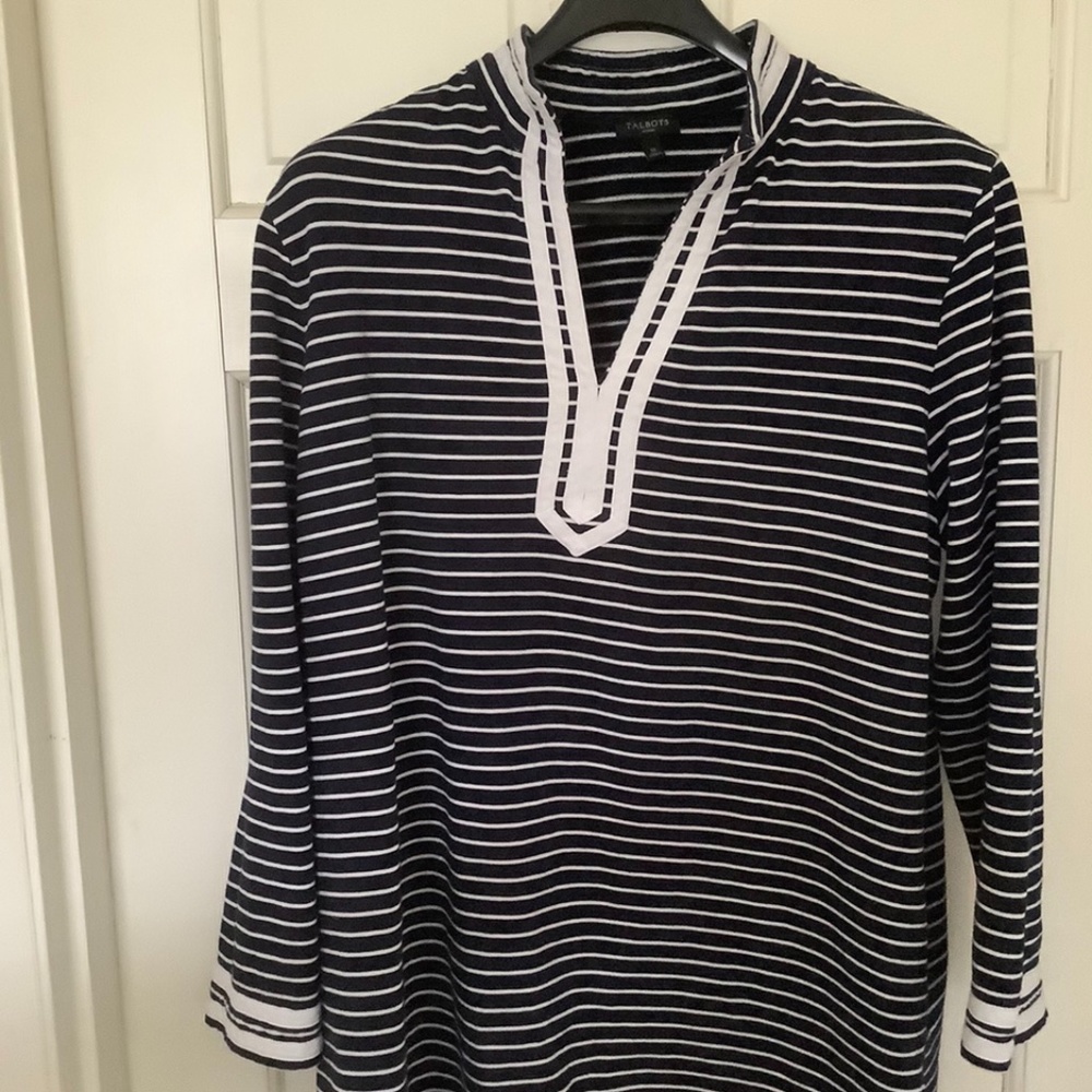 Talbots Nautical Stripe 1X shirt